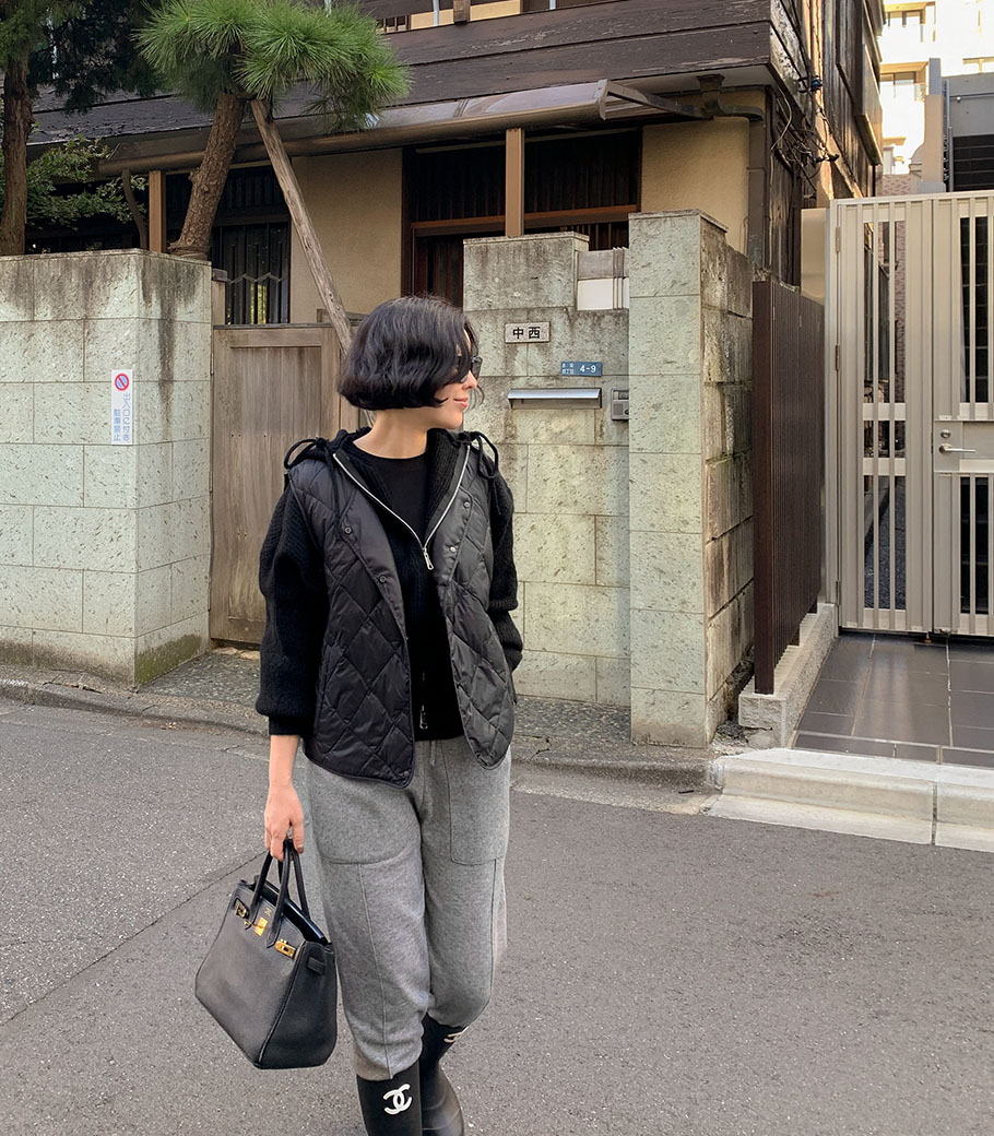 ダックダウンダイヤバディングvest