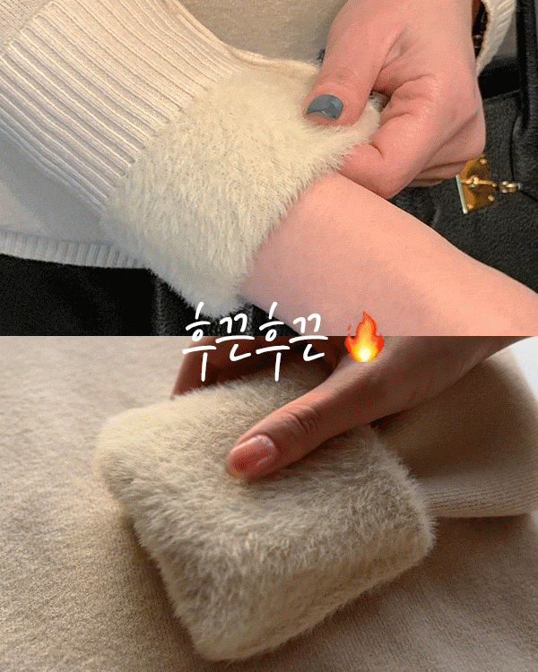 ミンク起毛ポロニット