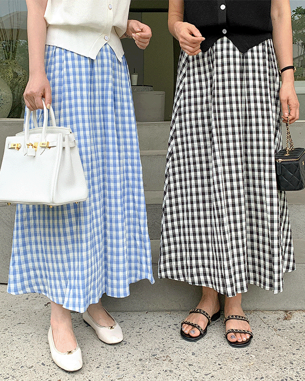 モモチェックスカート