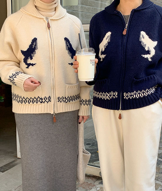 ドルフィンニットジップアップ