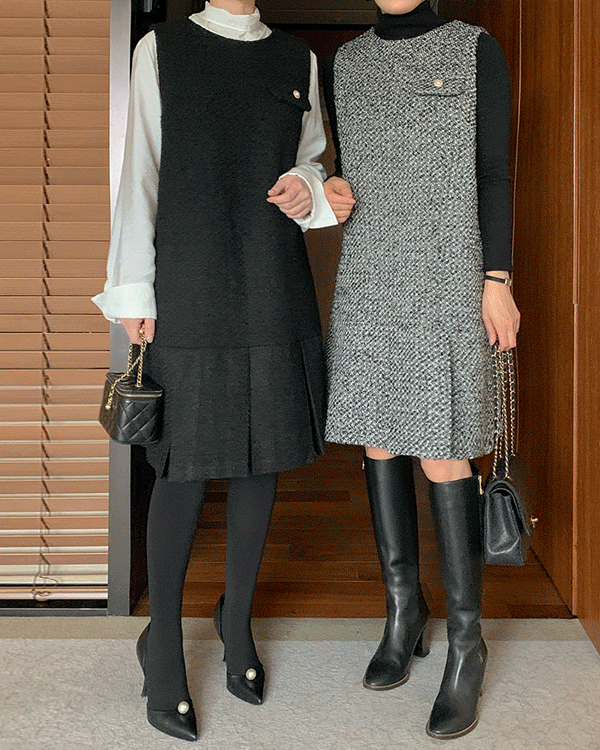 트위드 프리츠 원피스