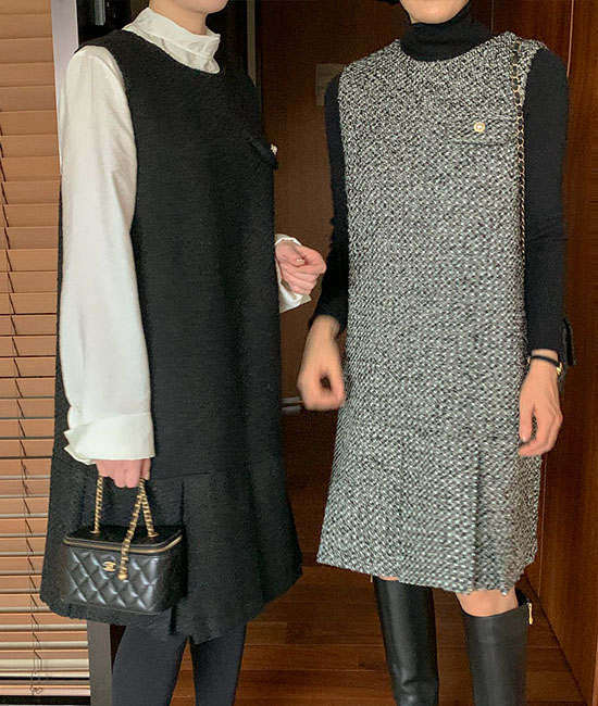 트위드 프리츠 원피스