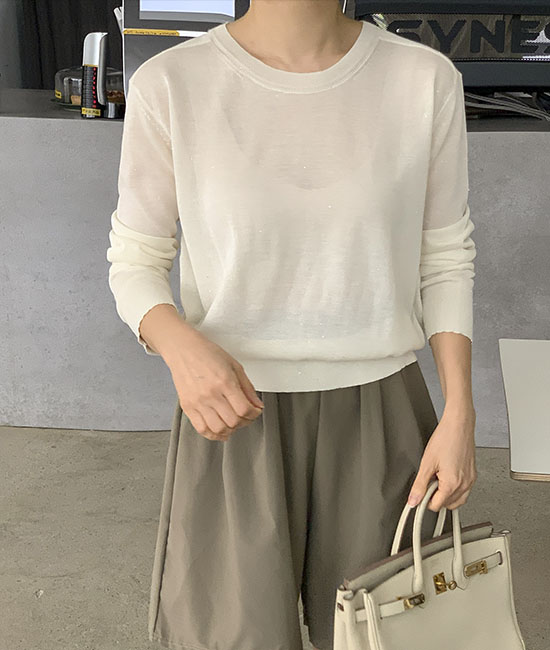 ラウンドパールニット