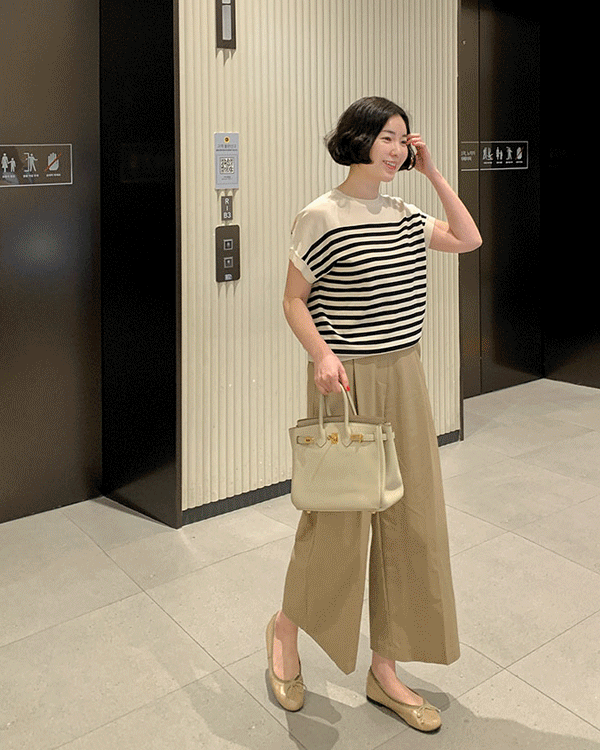 ライク8部バンディングパンツ