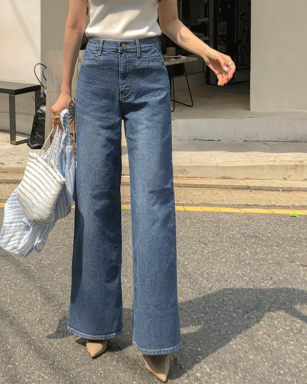 サンディングデニムパンツ