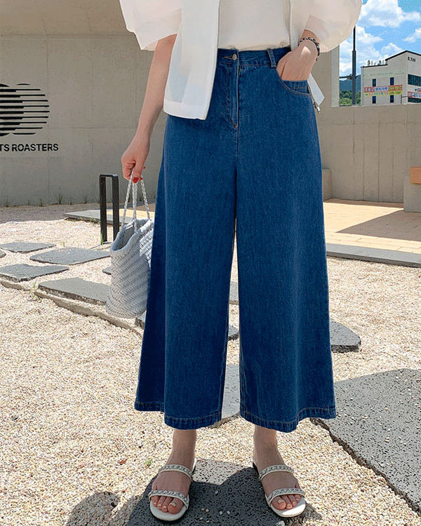 ライトクール8部デニムパンツ