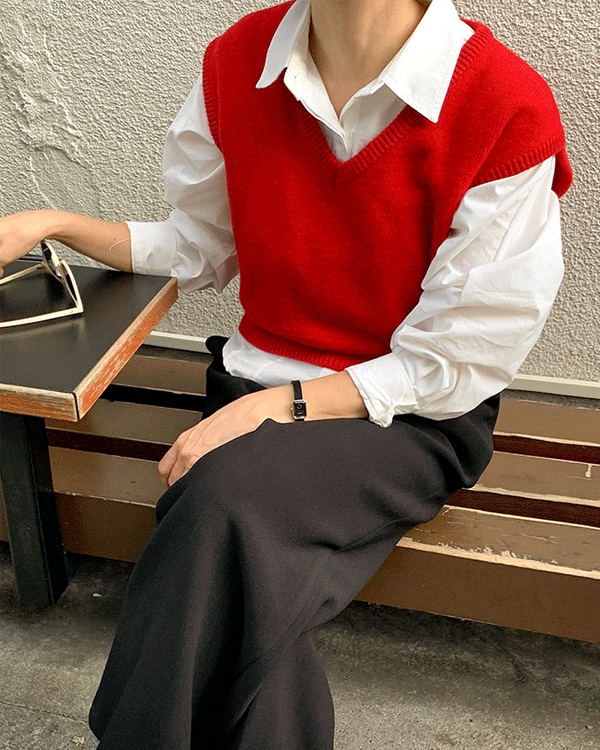 メイウールニットベスト