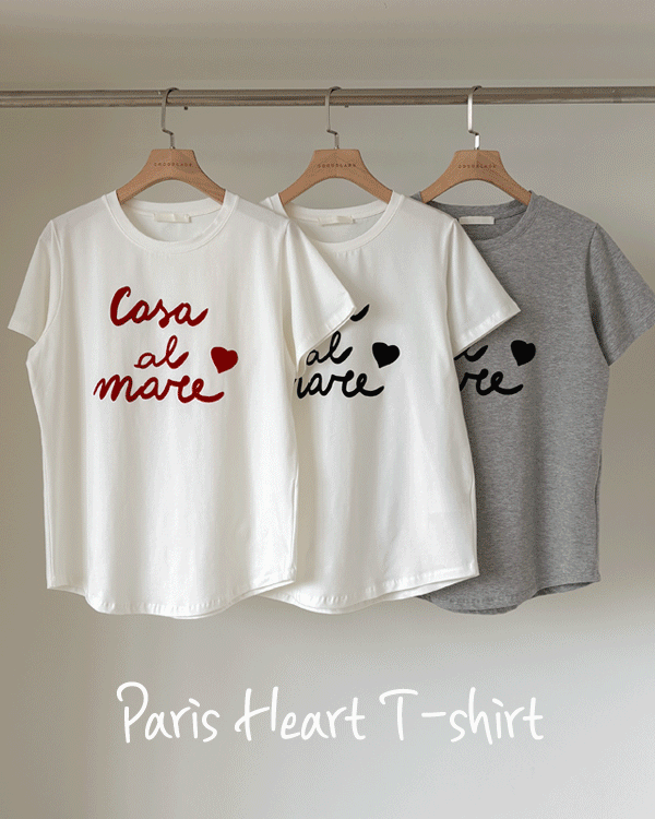 パリハート半そでティー