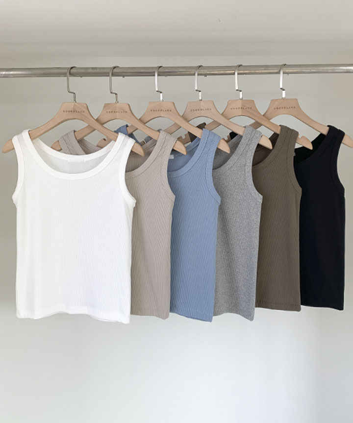 uネックゴルジ袖なし