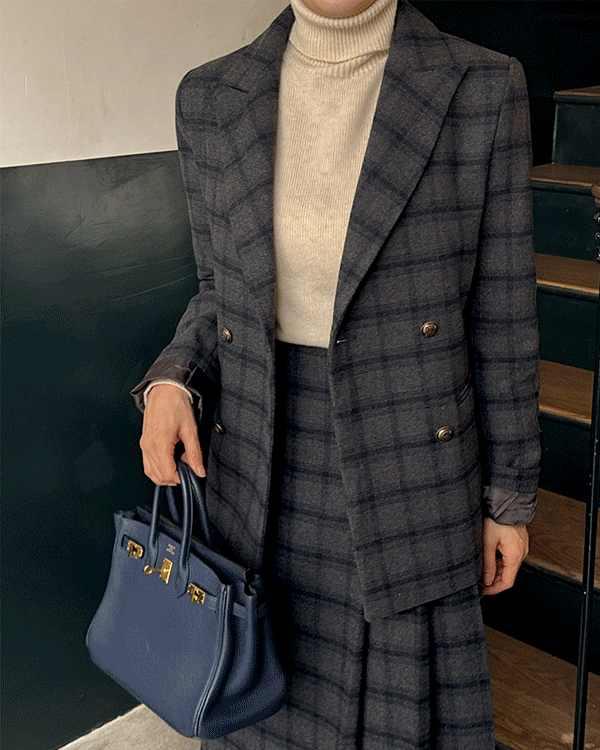 ベニーチェックウールジャケット