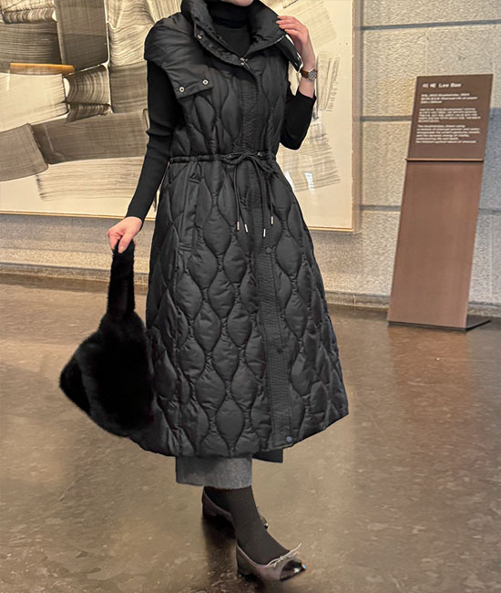 ベルニーロングパディングベスト