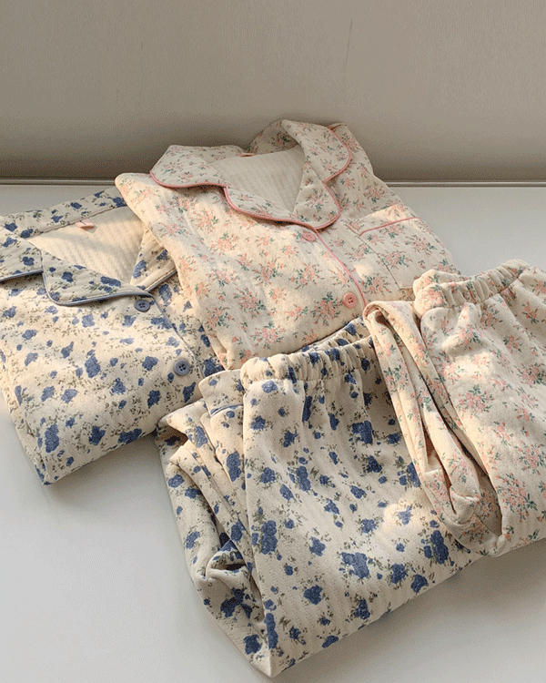 キルティングフラワーナイトウェア