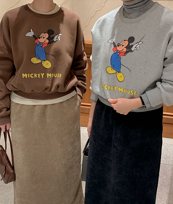 ミッキー起毛マンツーマン