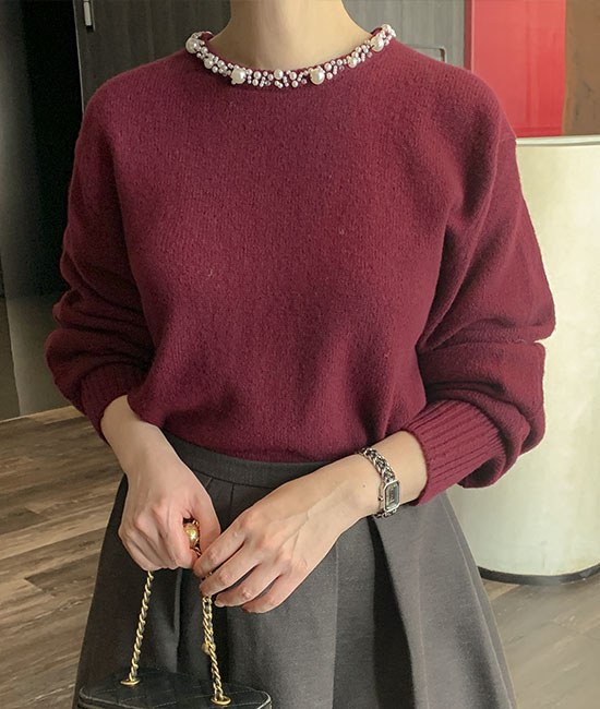 エリー真珠キャッシュニット