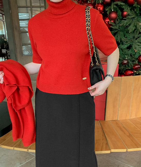 울 100 폴로 니트