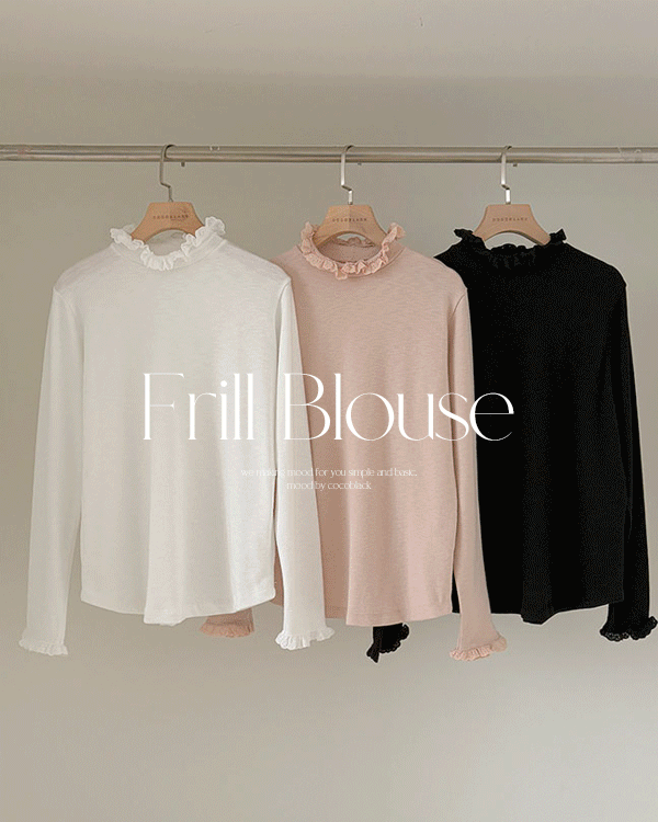 フリルバンポーラティーシャツ