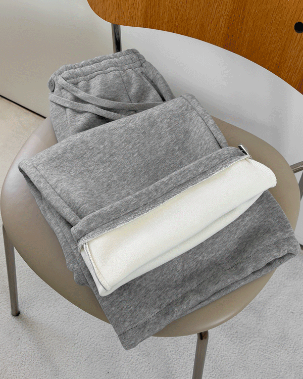 ボタン絨毛バンディングパンツ