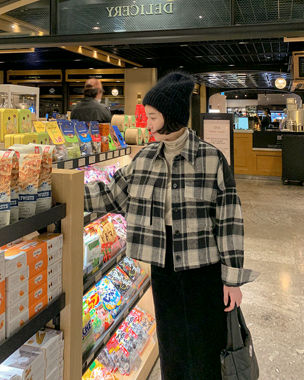 チェックキルティングジャケット