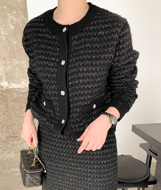 シャインツイードカーディガン