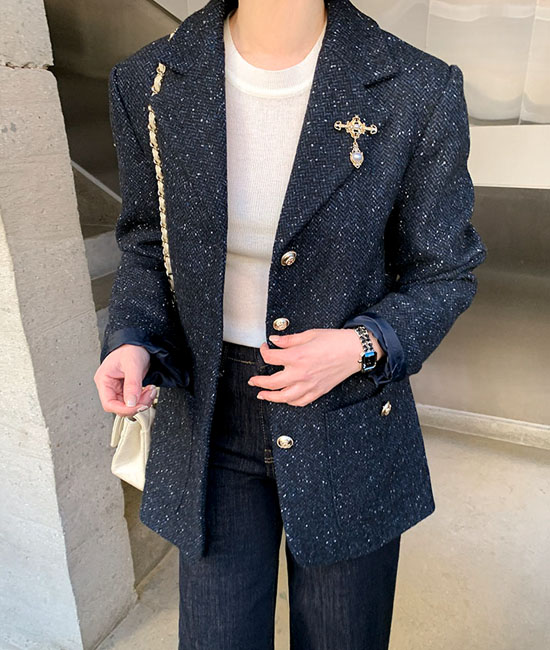 ボカシツイードジャケット