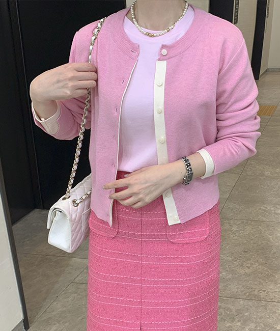 ユア配色カーディガン