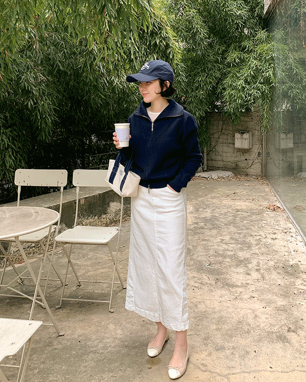 ツーウェイセーラーニットジップアップ