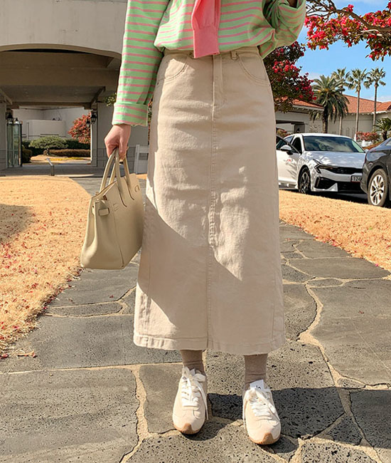 ミルキーコットンロングスカート