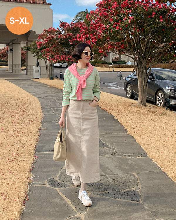 ミルキーコットンロングスカート