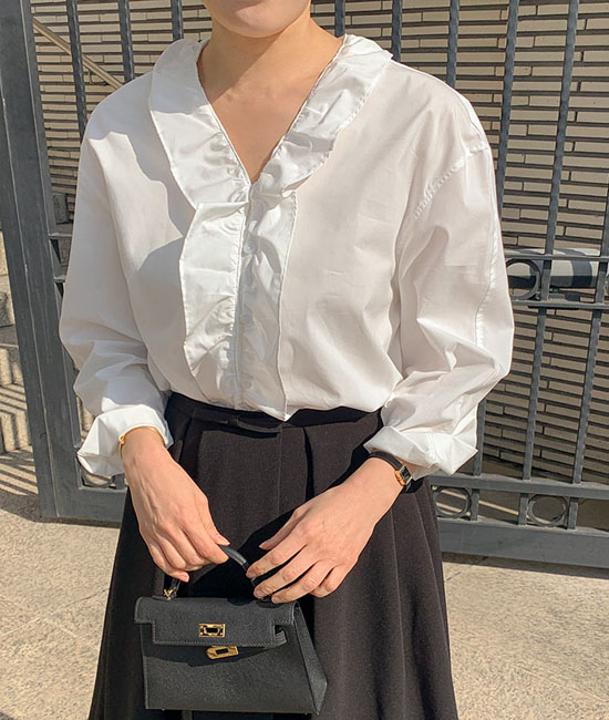 ロアン フリル ブラウス