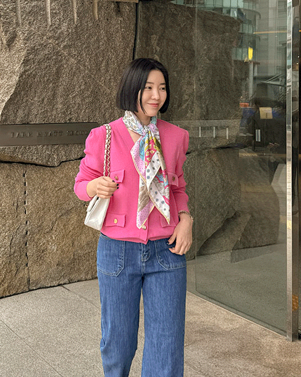 マレンゴールドボタンカーディガン