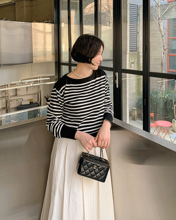 ジェーンストライプニット