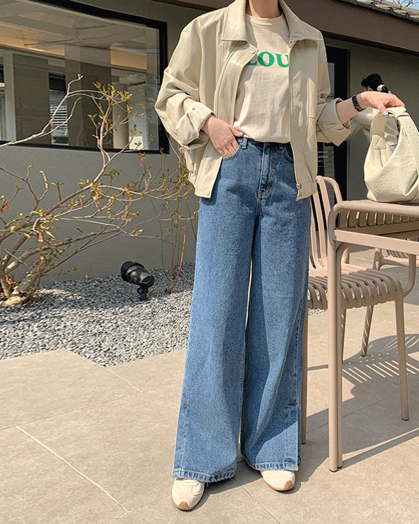 トゥームワイドデニムパンツ