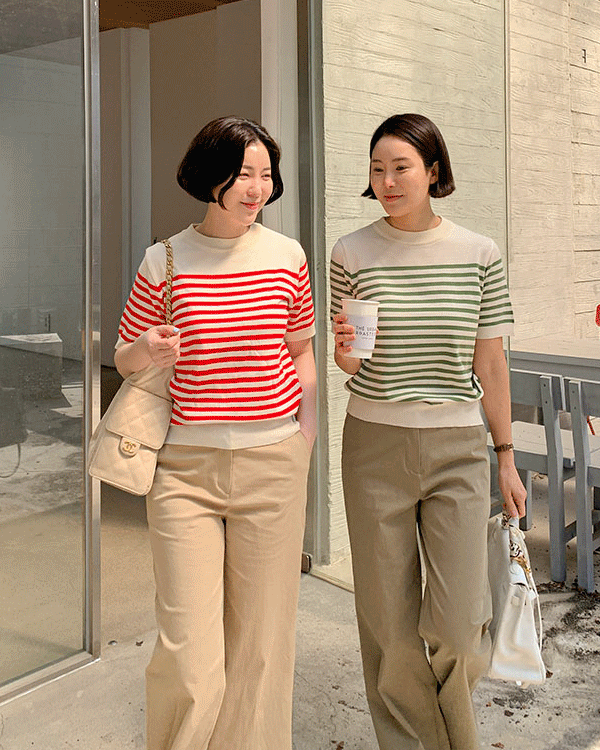 ベニーストライプニット