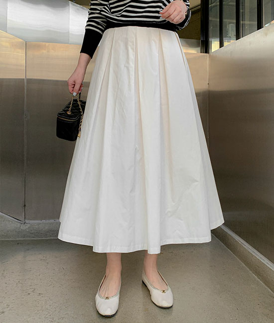 ココピンタックフレアスカート