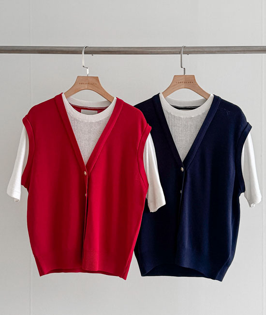 レイヤードベストニット