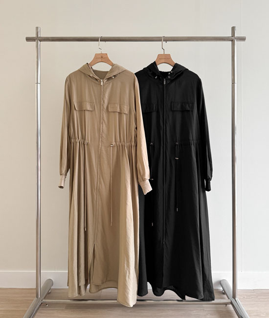 ストリングフードワンピース