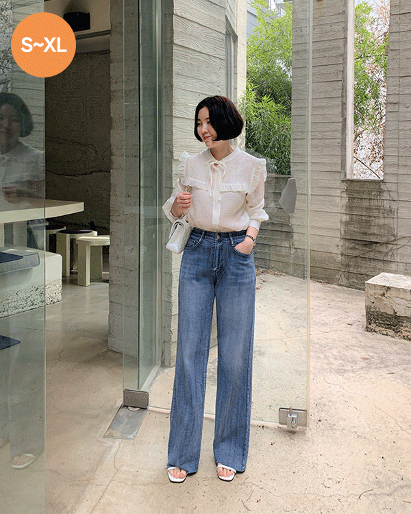 フローカットデニムパンツ