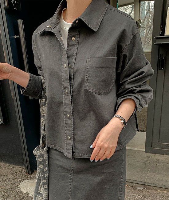 スタディコットンシャツジャケット