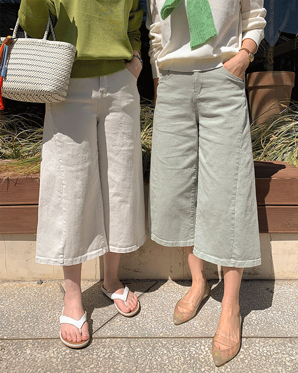 サンディ8部コットンパンツ