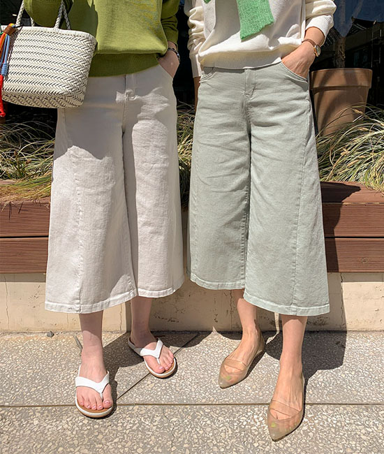 サンディ8部コットンパンツ