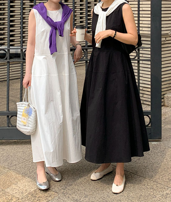 ボニー袖なしワンピース