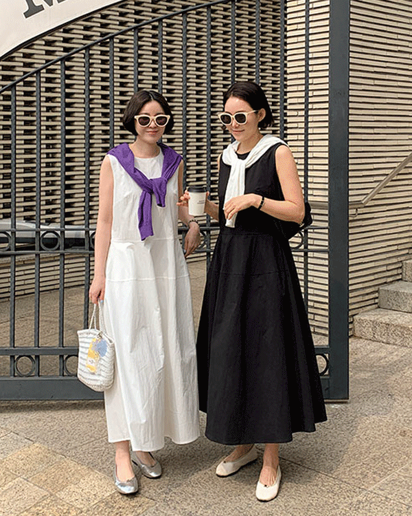 ボニー袖なしワンピース