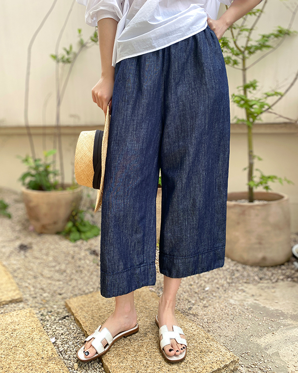 ジンチョントン8部デニムパンツ