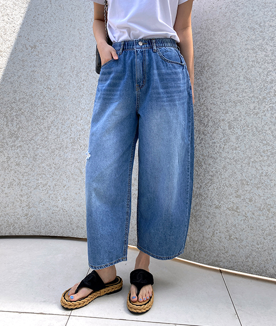 パート8 バギーデニムパンツ