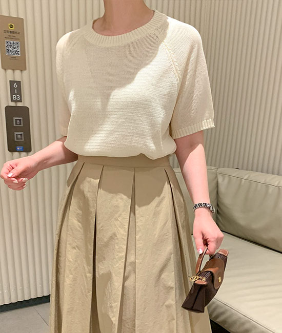 クールタッチ半そでニット