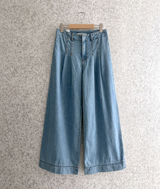 サマートゥピンタックハイデニムパンツ