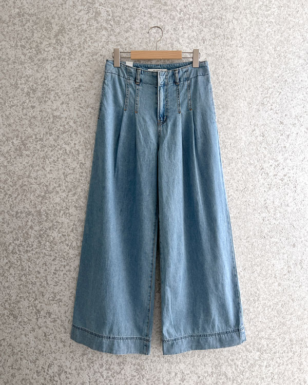 サマートゥピンタックハイデニムパンツ